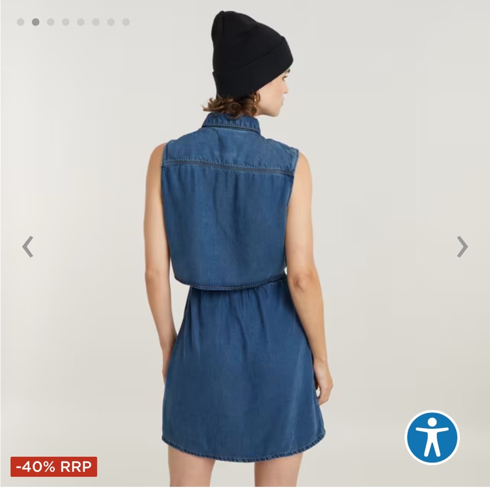 G-Star • Women’s Medium Blue Soft Cargo Dress XS NWT - Picture 4 of 7